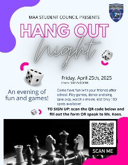 student hang out night poster